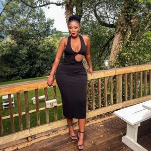 Zara Cut Out Midi Dress